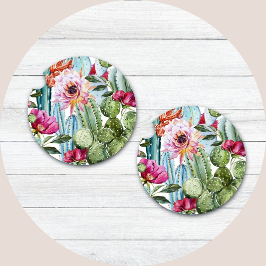 Succulent Neoprene Car Coaster