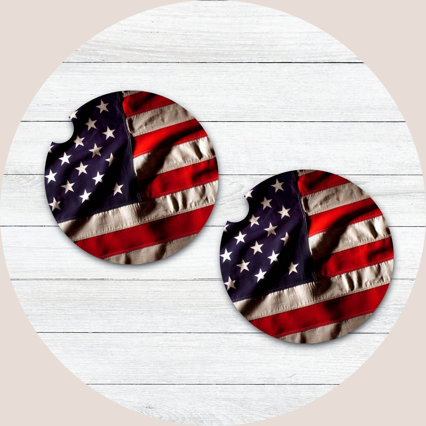 American Flag Neoprene Car Coaster