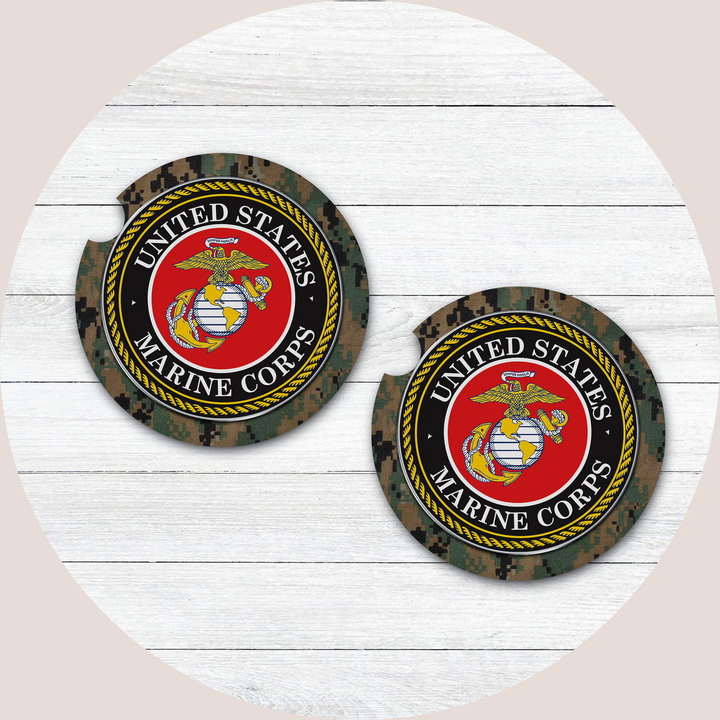 USMC Neoprene Car Coaster