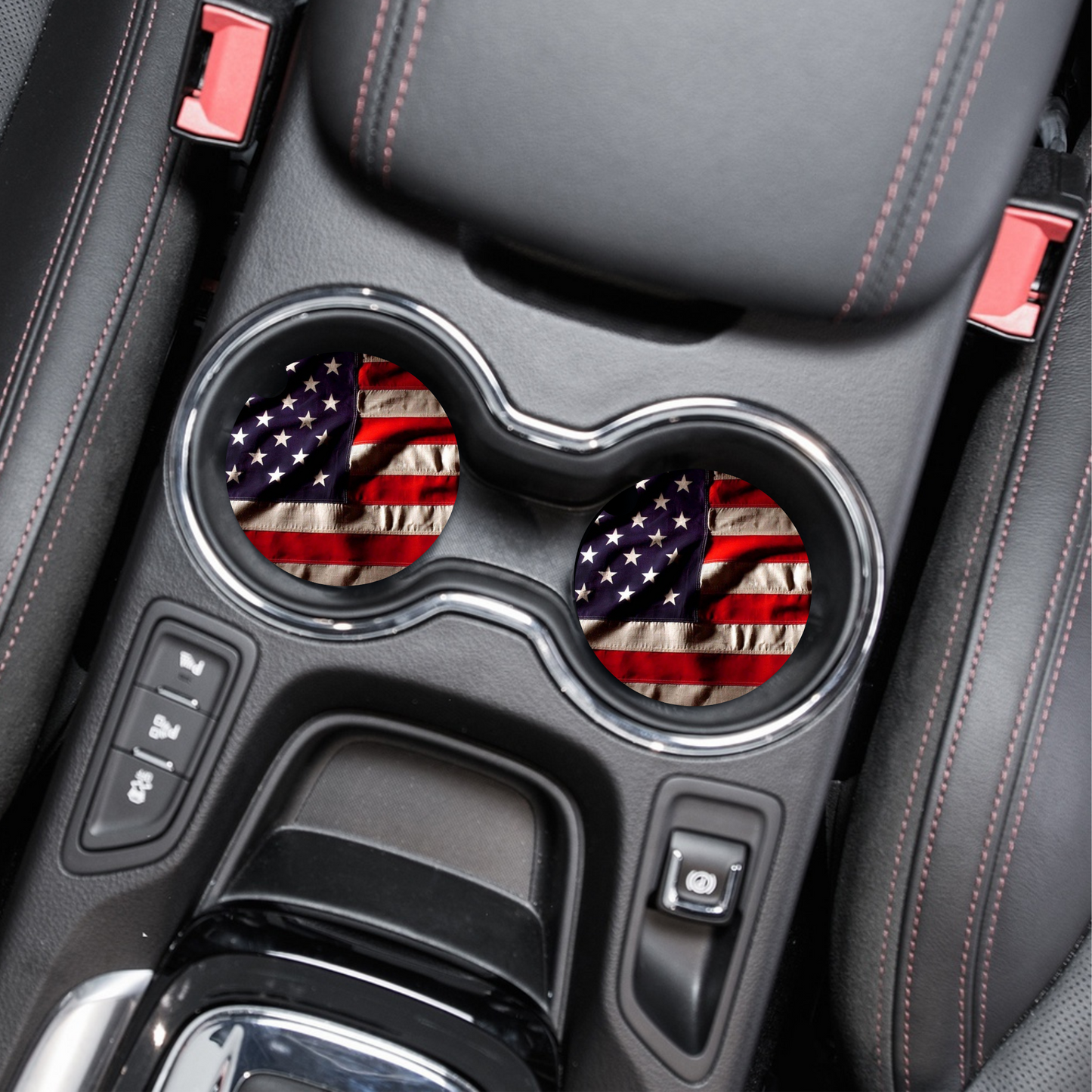 American Flag Neoprene Car Coaster