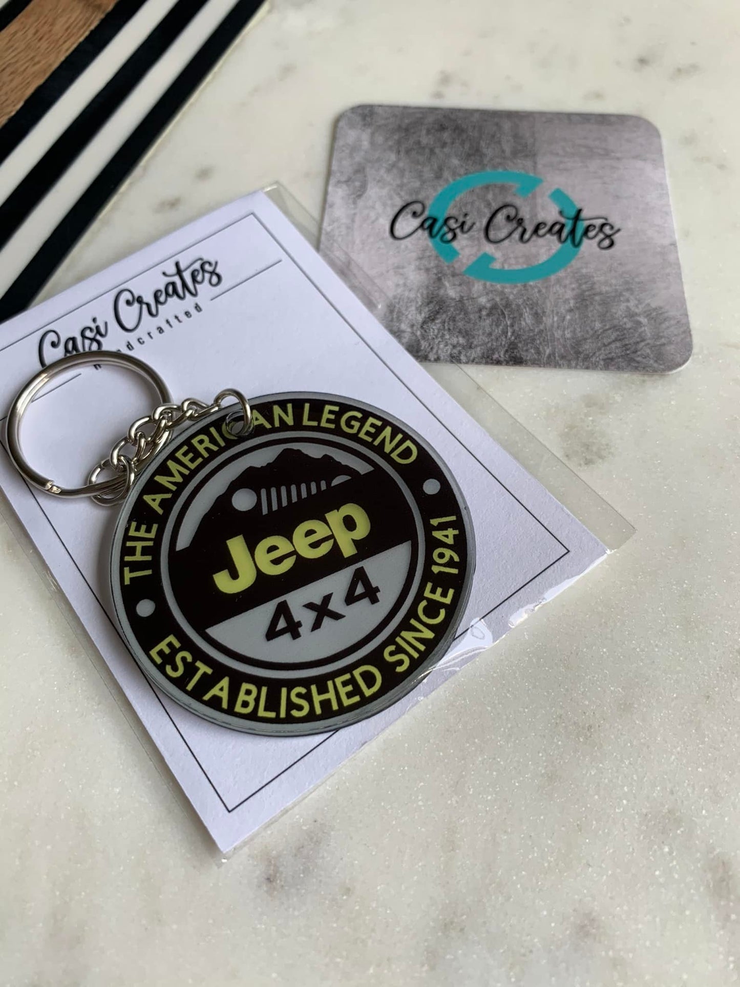 Jeep Badge Keychain