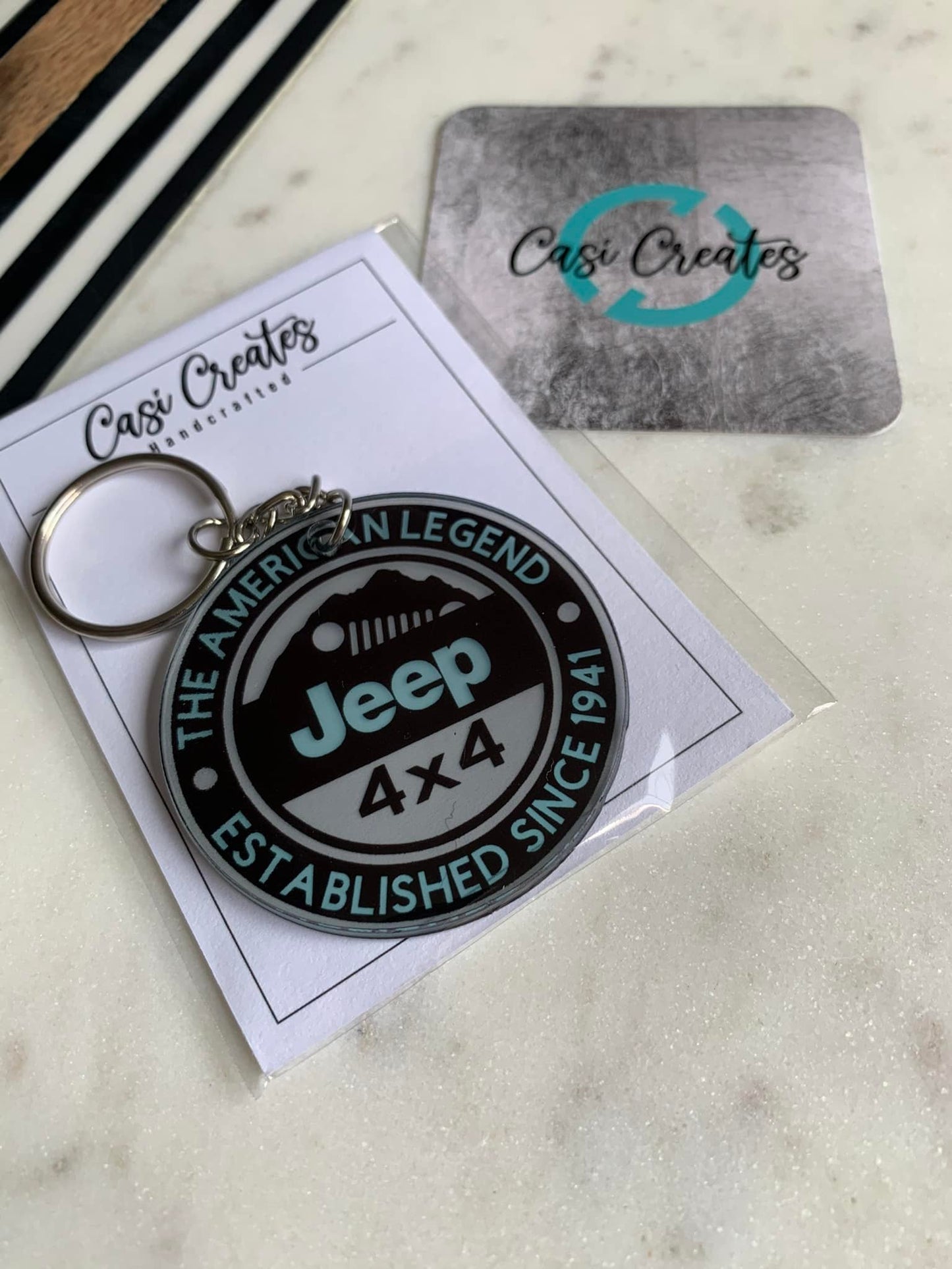 Jeep Badge Keychain