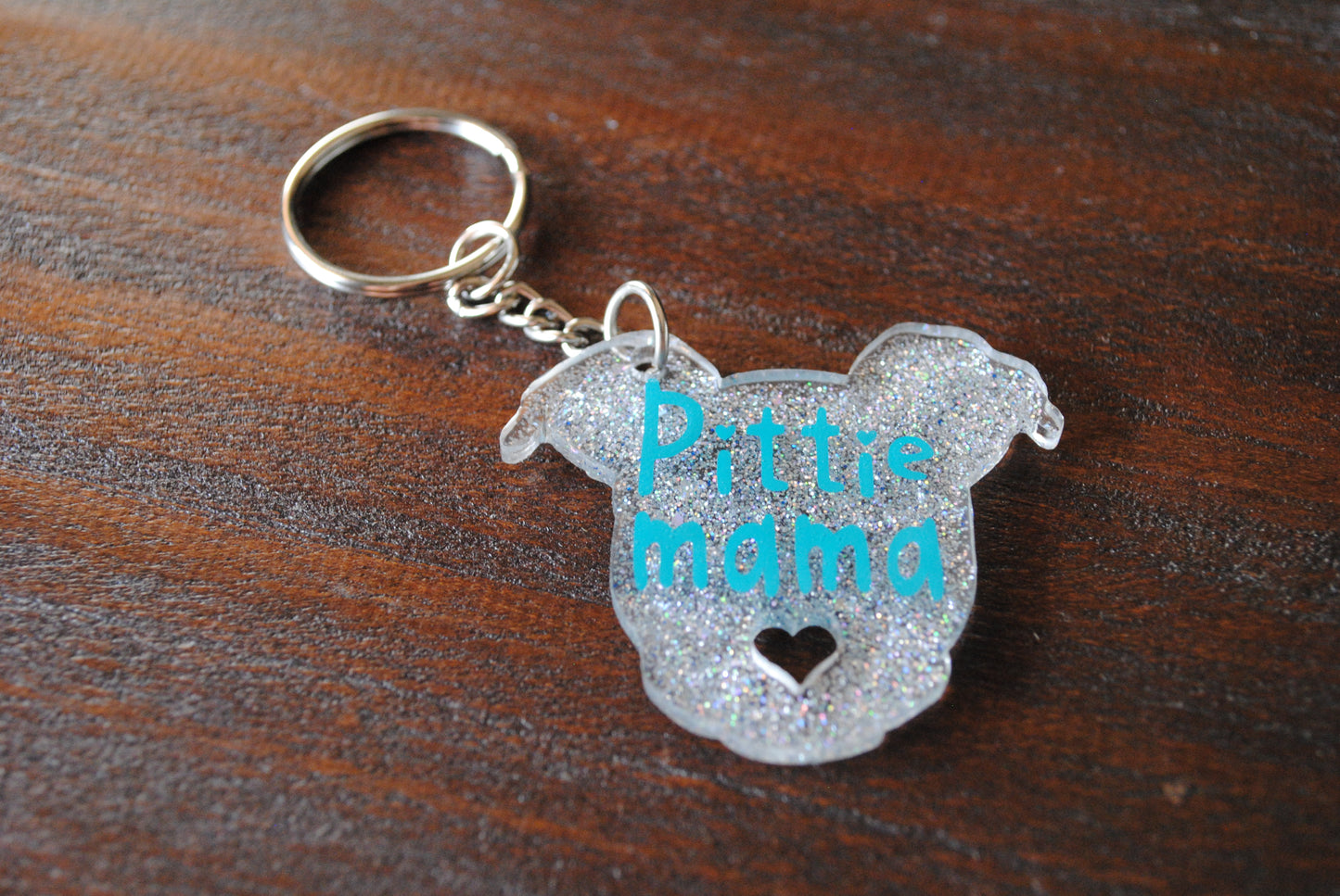 Pittie Mama Keychain