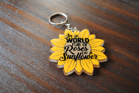 In a World Full of Roses Keychain